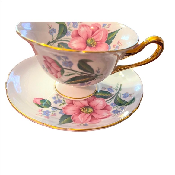 Vintage SHELLEY Tea cup and saucer Pink floral Bone China England flowe… - Picture 10 of 15